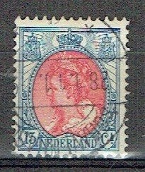 Nederland 1908 nr 65 Kon. Wilhelmina 's GRAVENHAGE 2, Verzenden, Gestempeld, Koningshuis