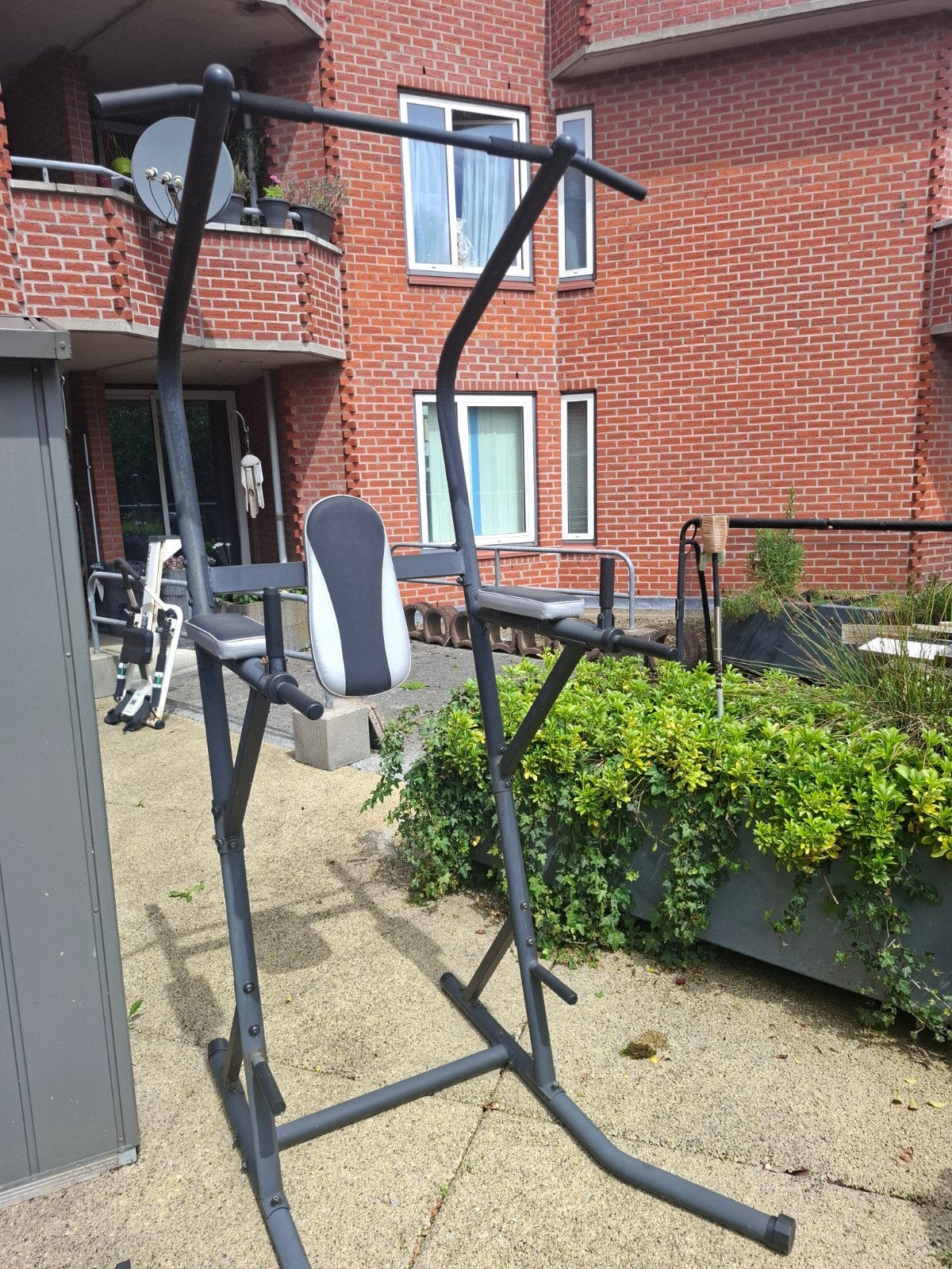 Optrekrek / Power Tower voor thuisgym, Ophalen of Verzenden, Gebruikt, Buik, Oprekstang