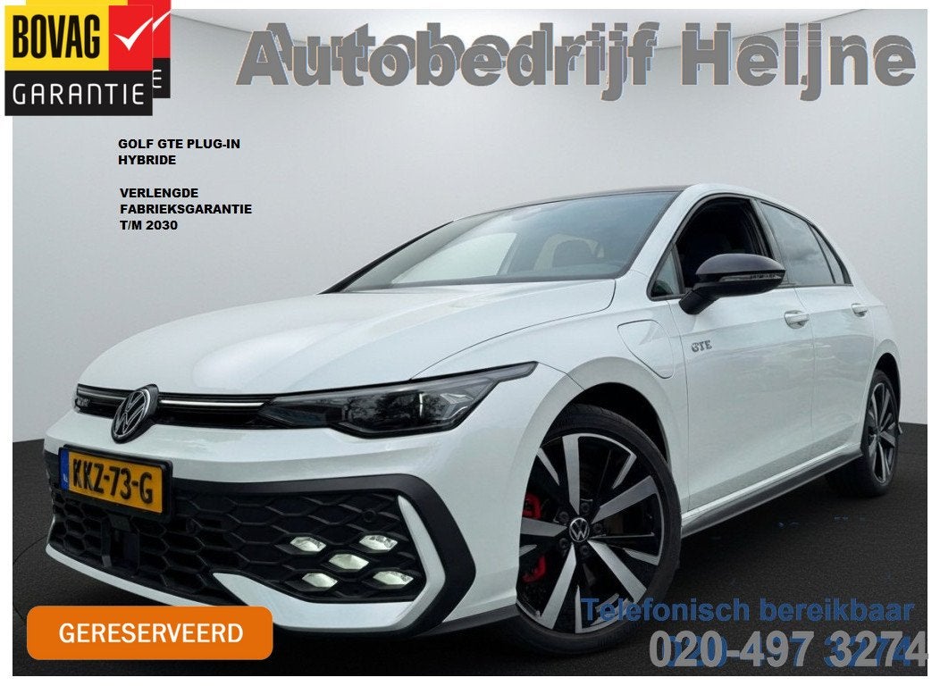 Volkswagen Golf GTE 1.5 eHybrid 272 PK HYBRID GTE-SPORT LEDE, 12 maanden, 77 km/l, Euro 6, 4 cilinders