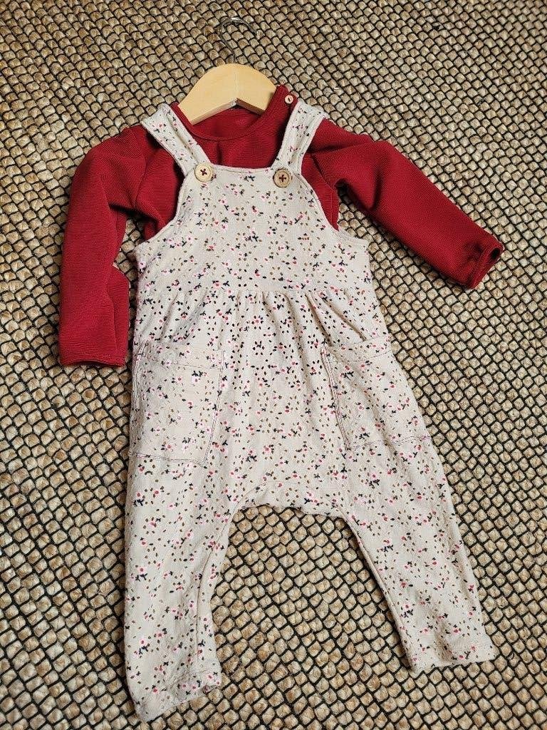 Tuinbroek met shirt maat 68, Ophalen, Zo goed als nieuw, Meisje, Setje