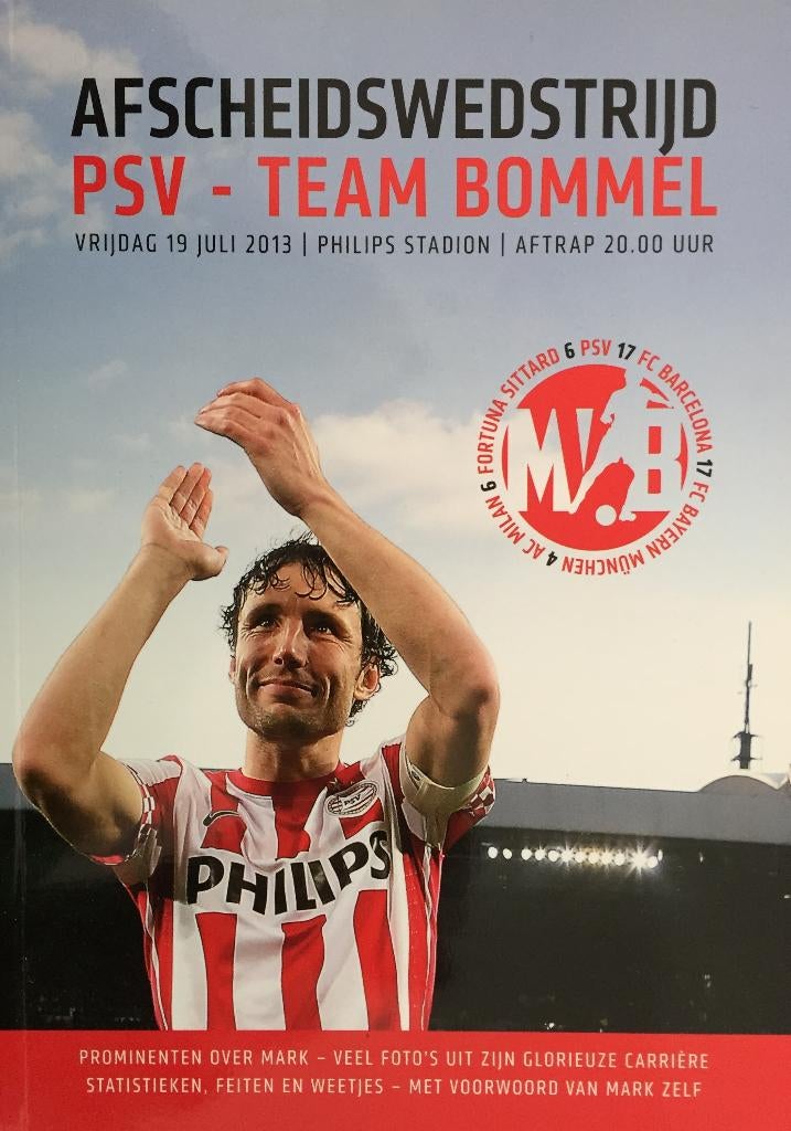 Afscheidsprogramma Mark van Bommel PSV, Ophalen of Verzenden, Zo goed als nieuw, PSV, Boek of Tijdschrift