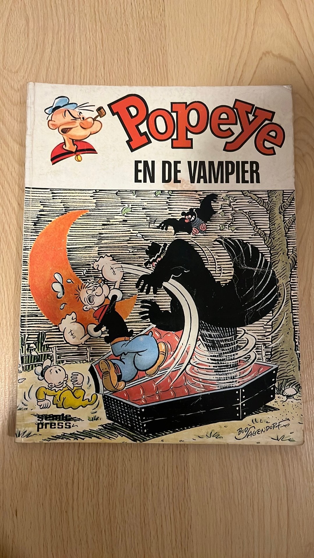 Popeye en de vanpier, Eén stripboek, Ophalen of Verzenden, Gelezen