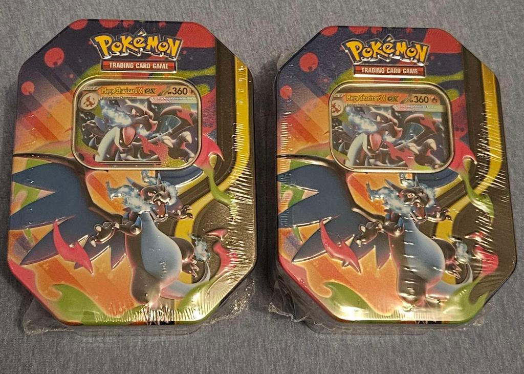 Pokemon Mega Charizard X ex Tin, Ophalen, Nieuw, Boosterbox, Foil