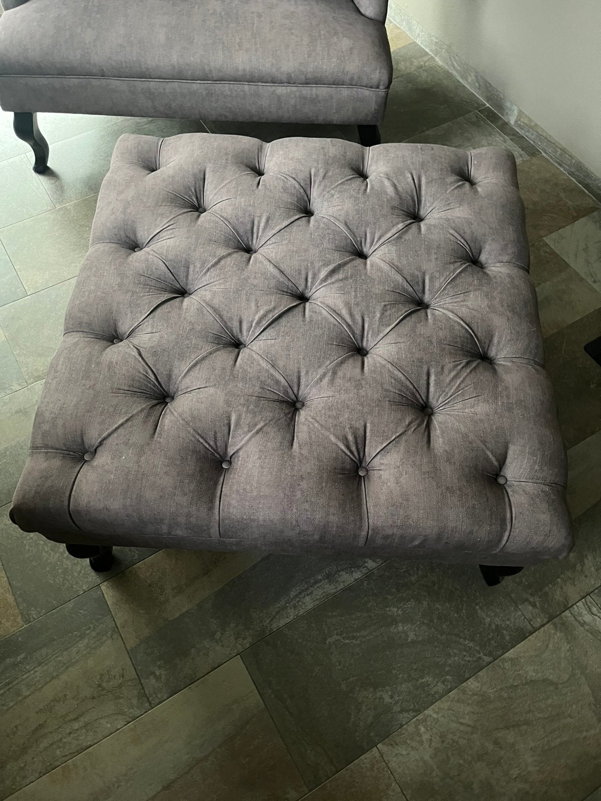 Hocker barokstijl 1m x 1m. In prima staat., Ophalen, Vierkant, 100 tot 125 cm, Zo goed als nieuw