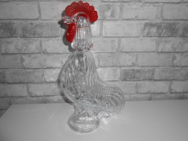 Vintage Franse Glazen Haan Karaf / Fles, Ophalen