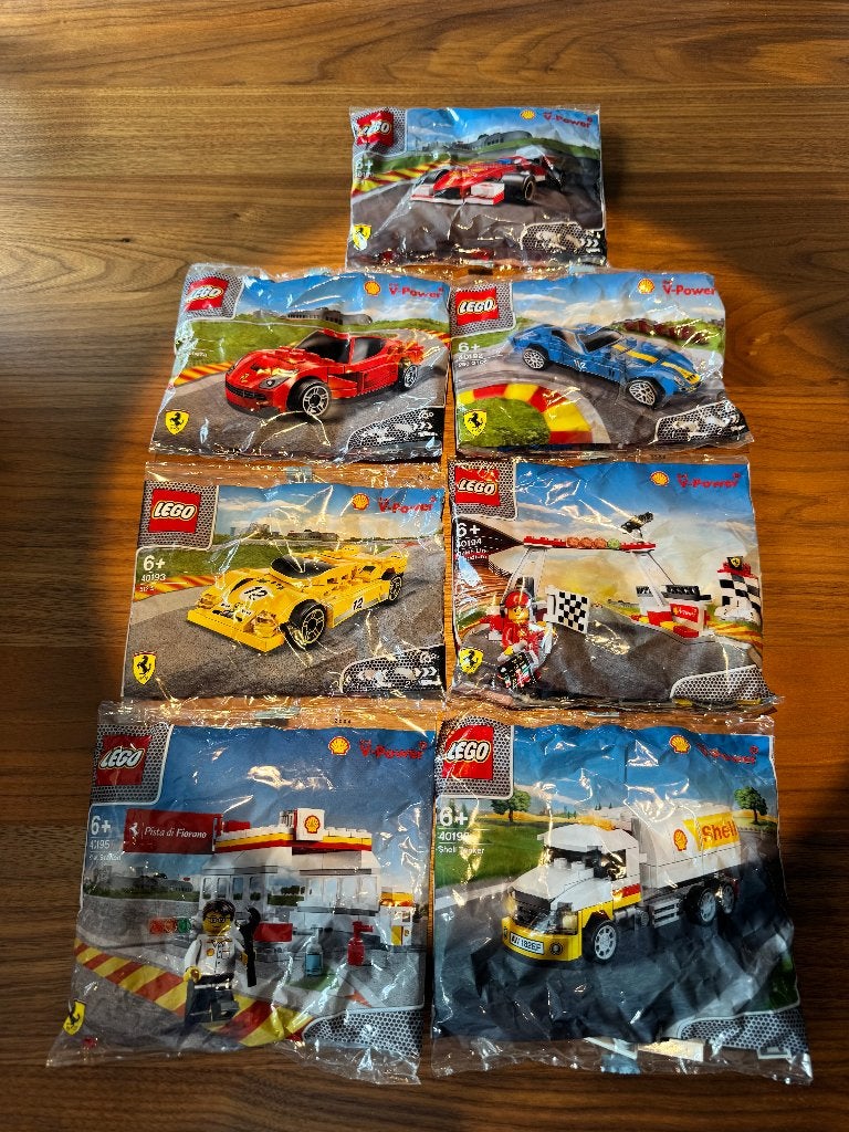 Complete verzameling (7 sets) LEGO Shell V-Power Ferrari '14, Overige thema's, Lego, Overige typen, Compleet