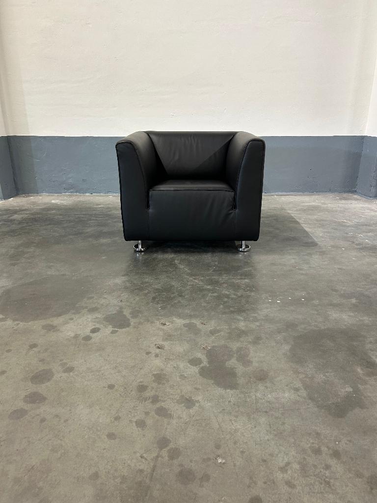 stoelen, Huis en Inrichting, Stoelen, Gebruikt, Eén, Leer, Zwart, Ophalen of Verzenden