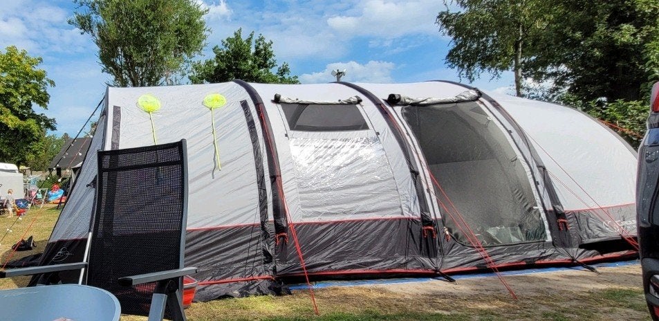 Bardani opblaasbare tunneltent 5 personen, Caravans en Kamperen, Tenten, Ophalen, Zo goed als nieuw, Tot en met 5
