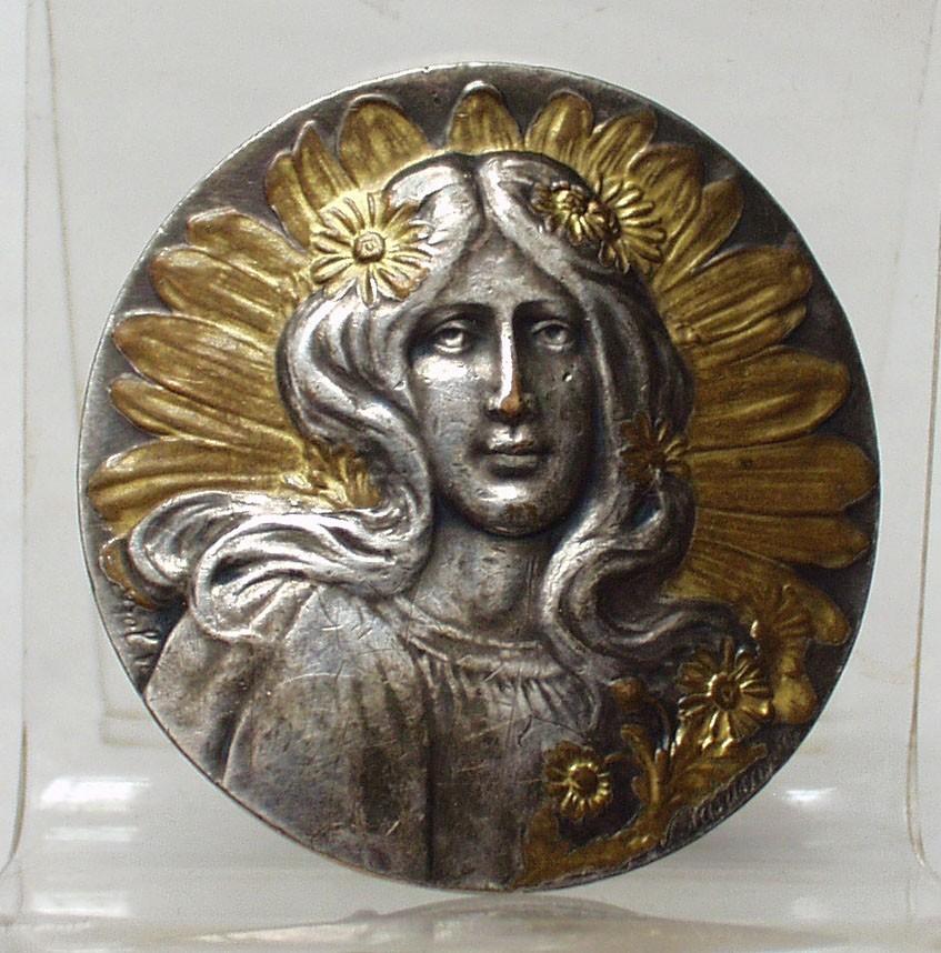Rasumny - Art Nouveau gesp., Sieraden, Tassen en Uiterlijk, Antieke sieraden, Ophalen of Verzenden, Overige materialen, Overige typen