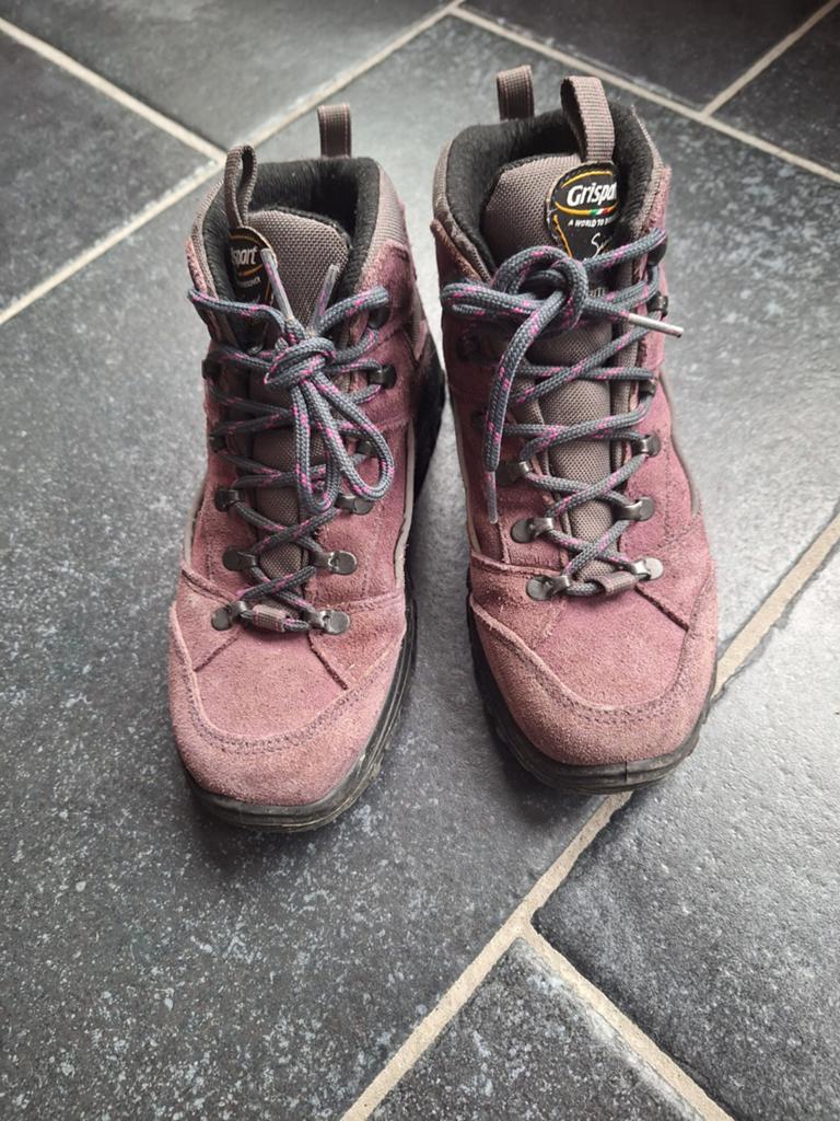 Grisport Gritex Paars Suede Bergschoenen Maat 35, Ophalen of Verzenden, Gebruikt, Schoenen