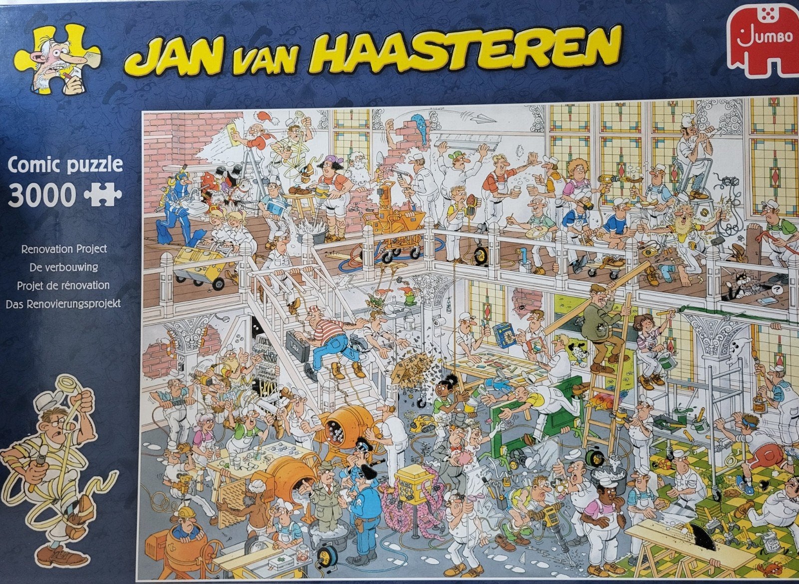 Jan van Haasteren De Verbouwing 3000 stukjes, Hobby en Vrije tijd, Denksport en Puzzels, Ophalen of Verzenden, Meer dan 1500 stukjes