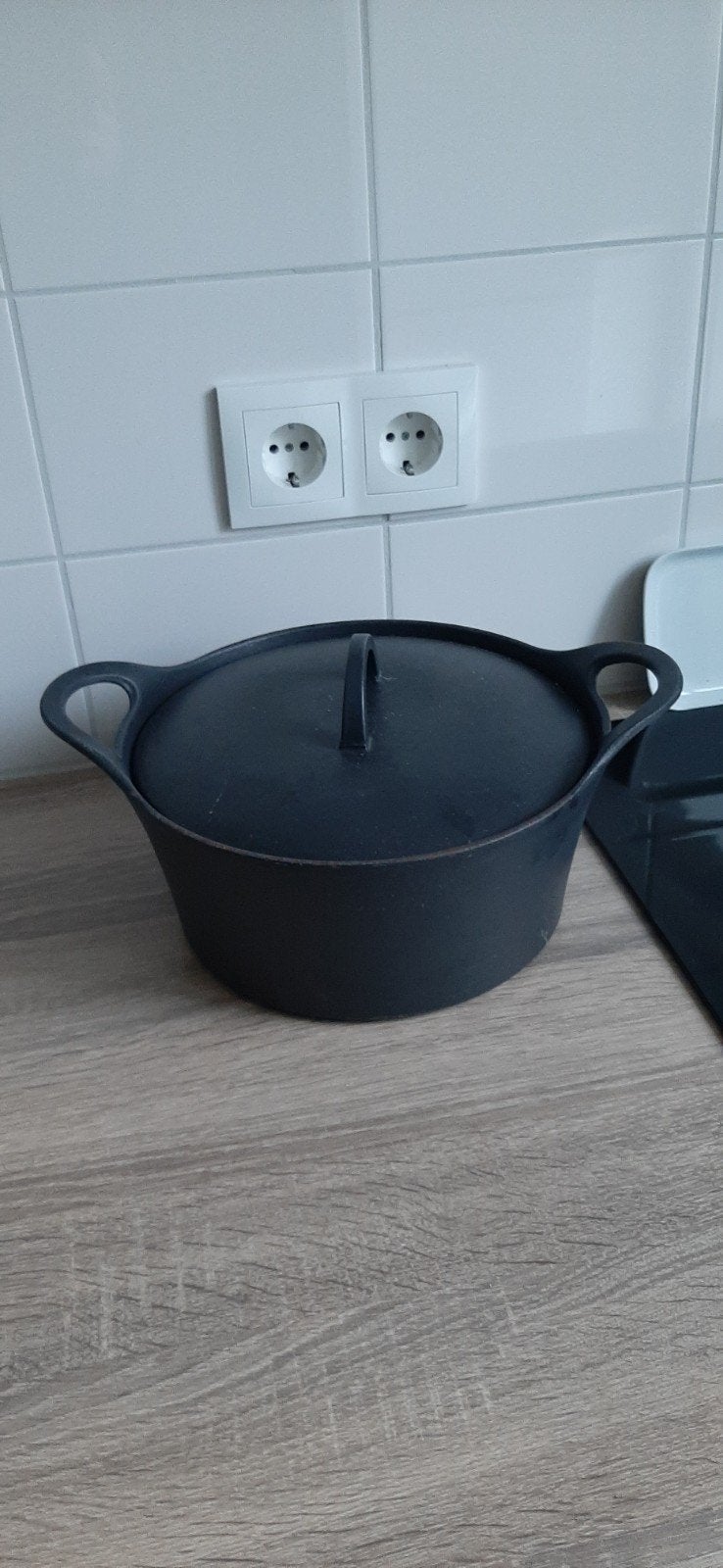Braadpan Hackman 25cm veelgebruikt, Ophalen, Gebruikt, Gietijzer