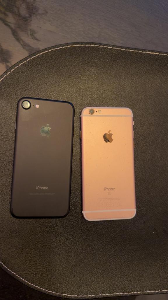 Iphone 7 zwart & Iphone 6S roze, Telecommunicatie, Mobiele telefoons | Apple iPhone, Gebruikt, Zwart, Ophalen of Verzenden, 64 GB