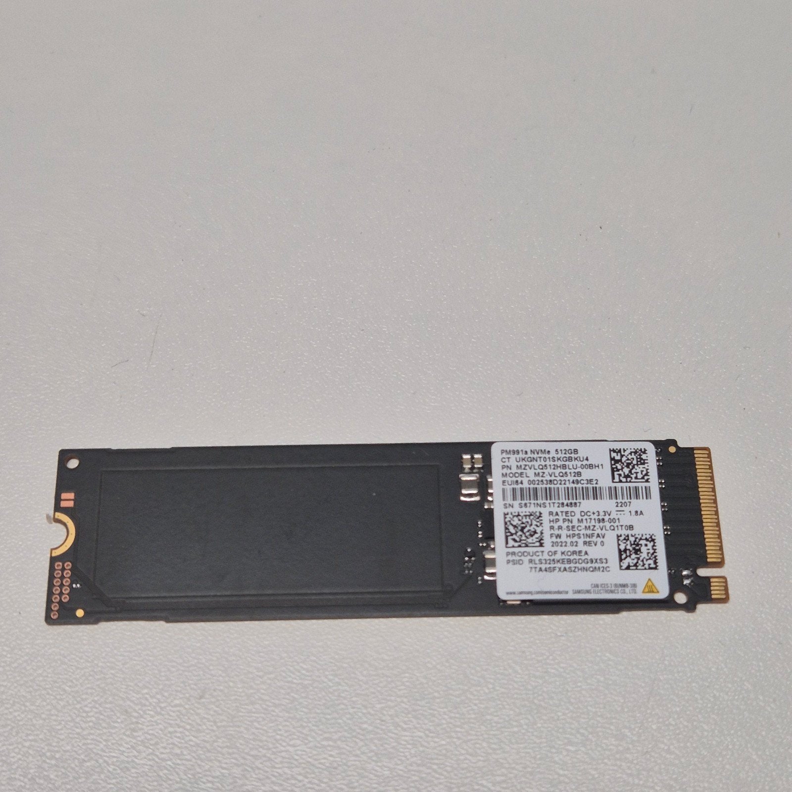 Samsung PM991a 512GB Nvme SSD 2280, Computers en Software, Intern, Gebruikt, Verzenden, 512GB