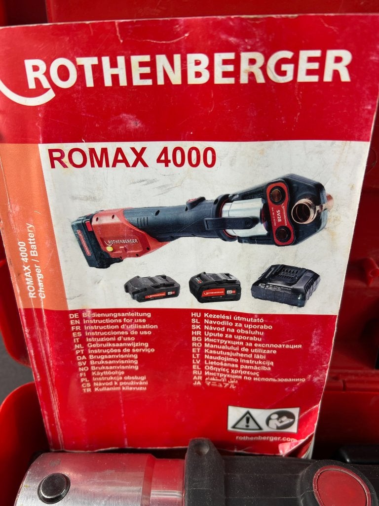 Rothenberger Romax 4000 Perstang + 3 persbekkens | 414732, Ophalen of Verzenden, Gebruikt, Tang, Overige merken