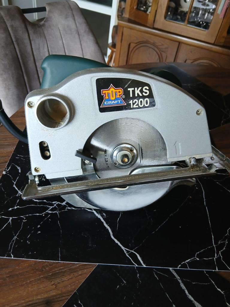 Top Craft TKS 1200 Cirkelzaag - Zo goed als nieuw, Doe-het-zelf en Verbouw, Gereedschap | Zaagmachines, Cirkelzaag, Ophalen of Verzenden