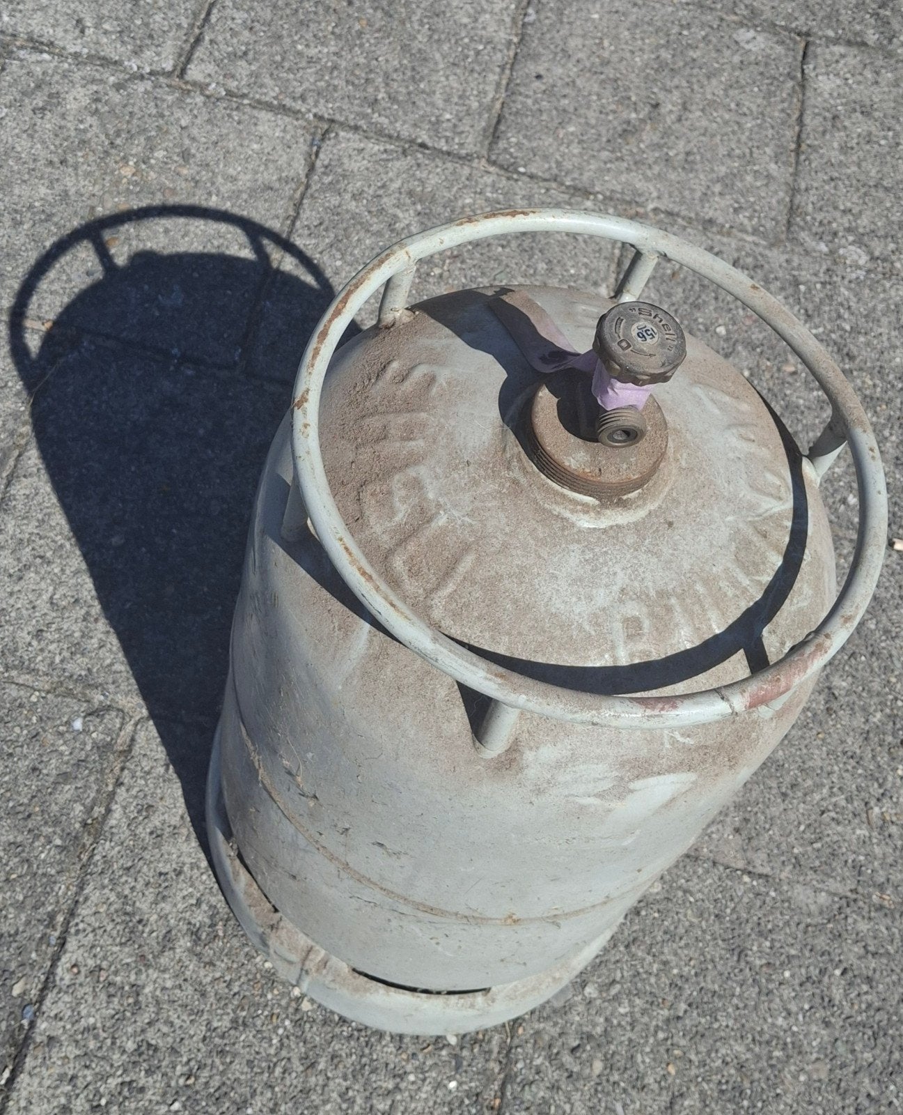 Shell Butagas gasfles (leeg), Ophalen, Gebruikt