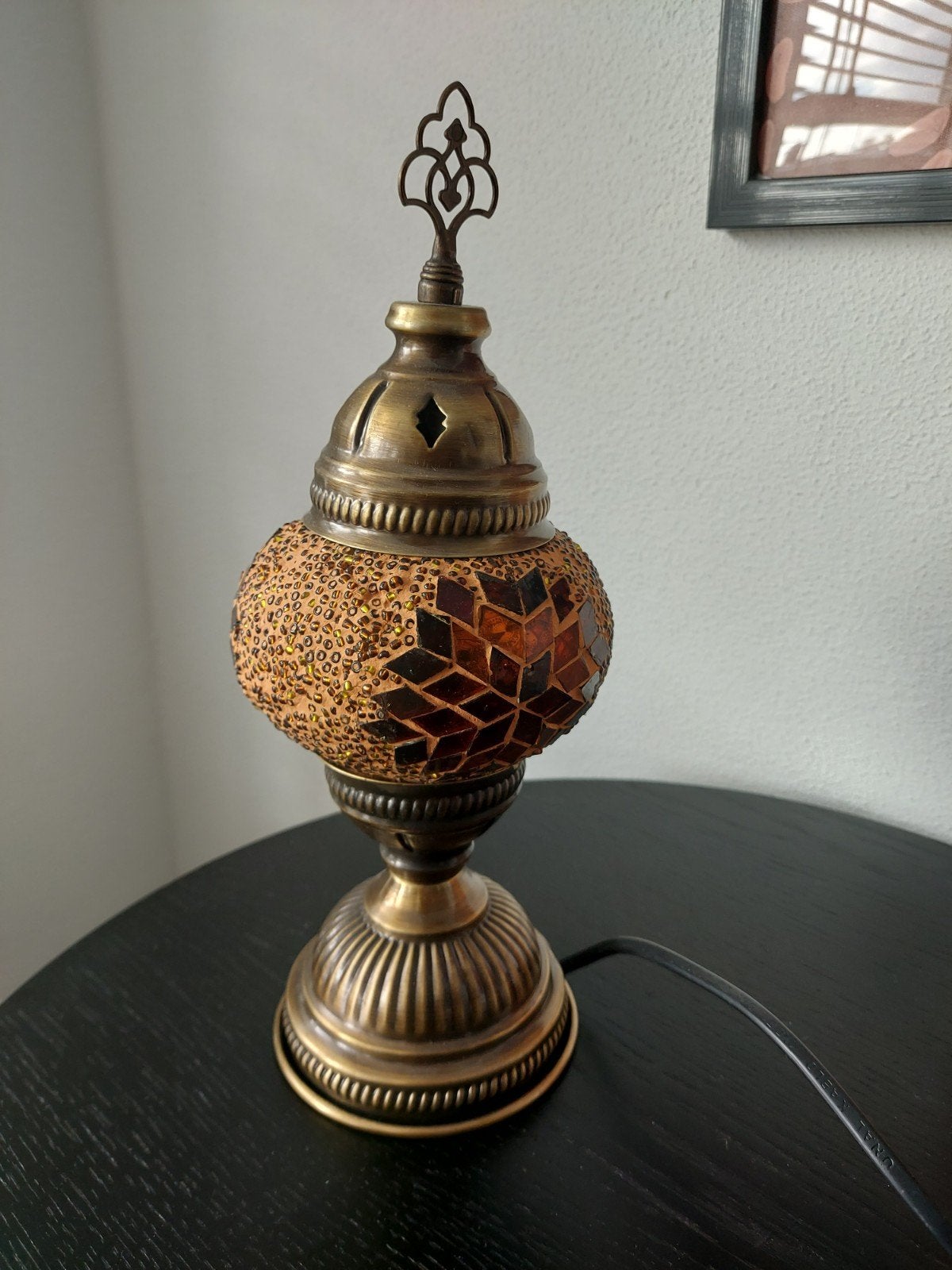 Oosterse Mozaïek Tafellamp - Handgemaakt en Sfeervol, Huis en Inrichting, Lampen | Tafellampen, Ophalen, Overige merken, Vintage