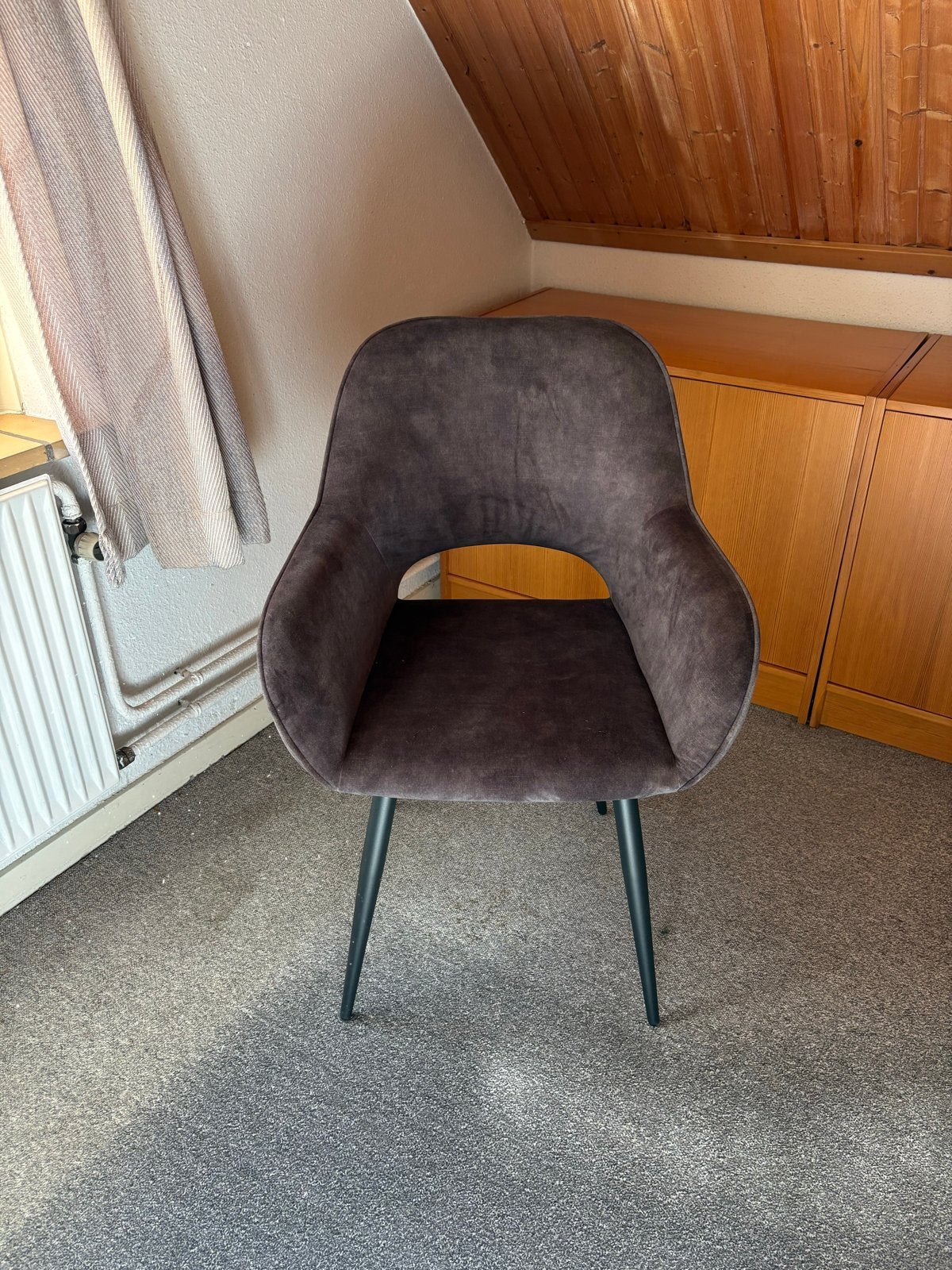 6 Huus Vannes eetkamerstoelen - Antraciet