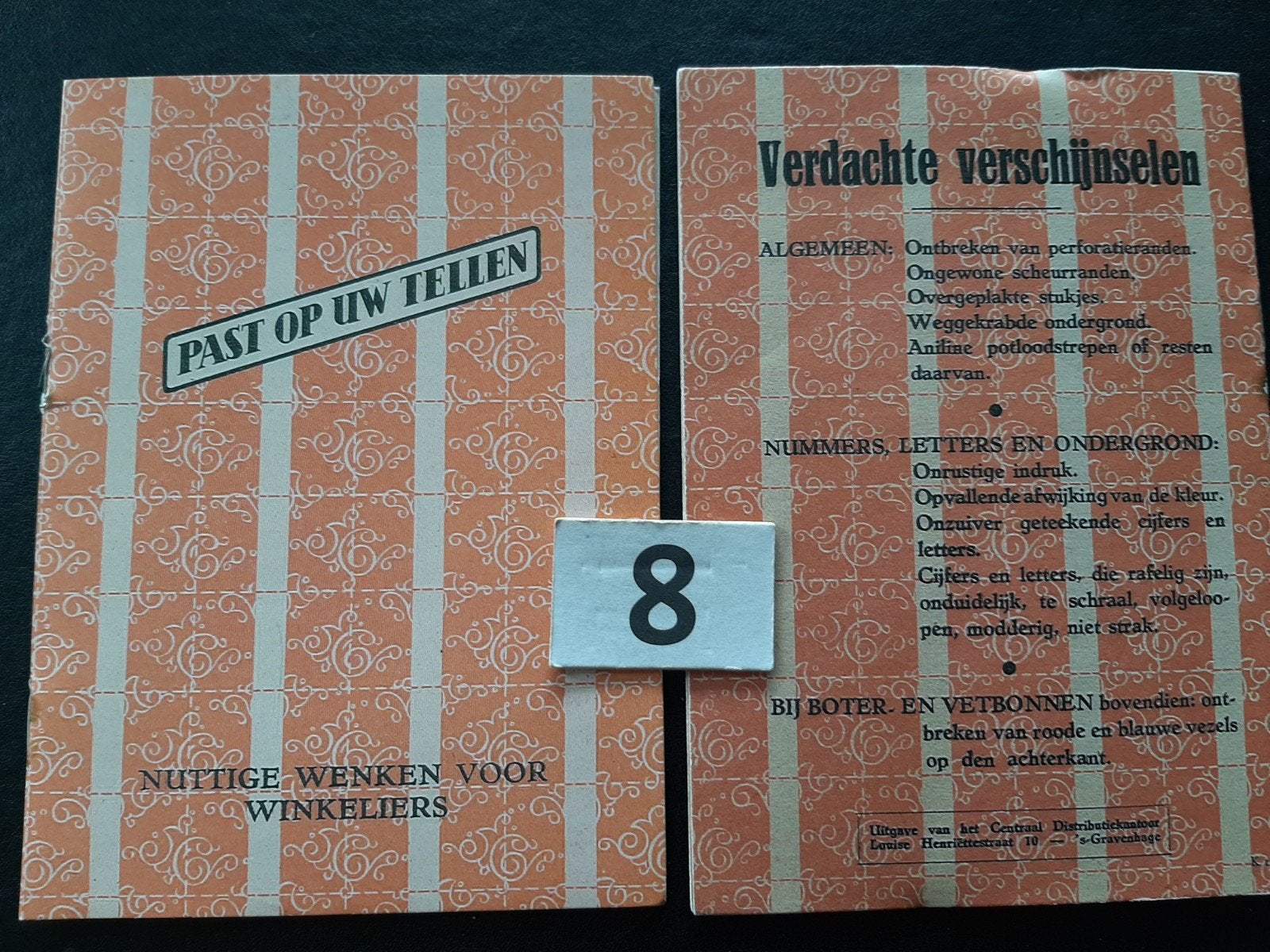 Distributie vervalsing valse bonkaarten herkennen, Ophalen of Verzenden, Landmacht, Nederland, Boek of Tijdschrift