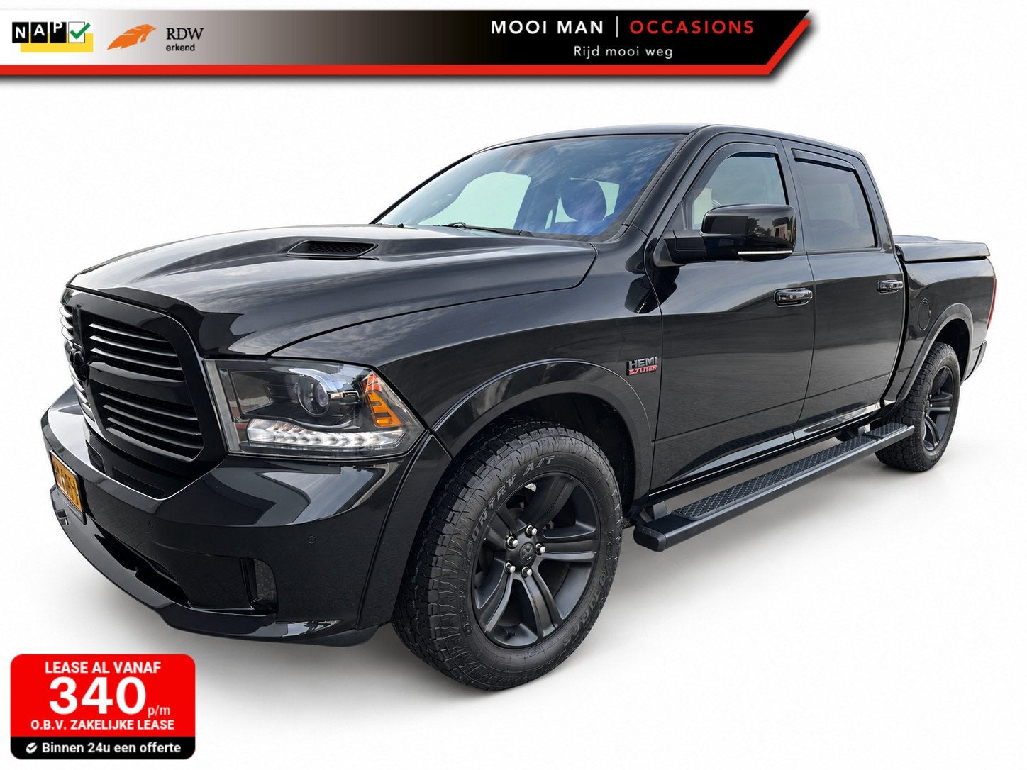 Dodge Ram 1500 5.7 V8 Sport Crew Cab 6'4 Marge, Auto's, Automaat, Gebruikt, 5654 cc, Bedrijf