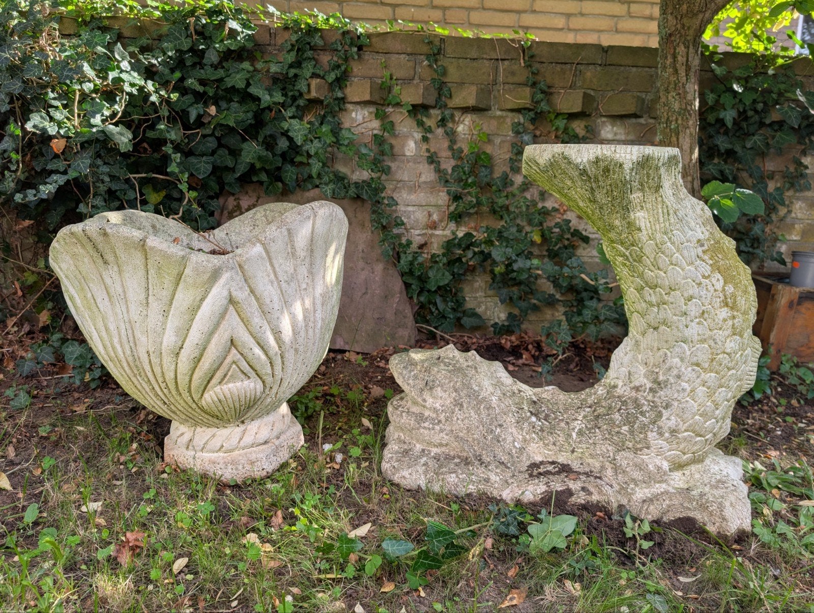 Tuinbeeld tuinornament bloempot, Ophalen, Beton, Dierenbeeld