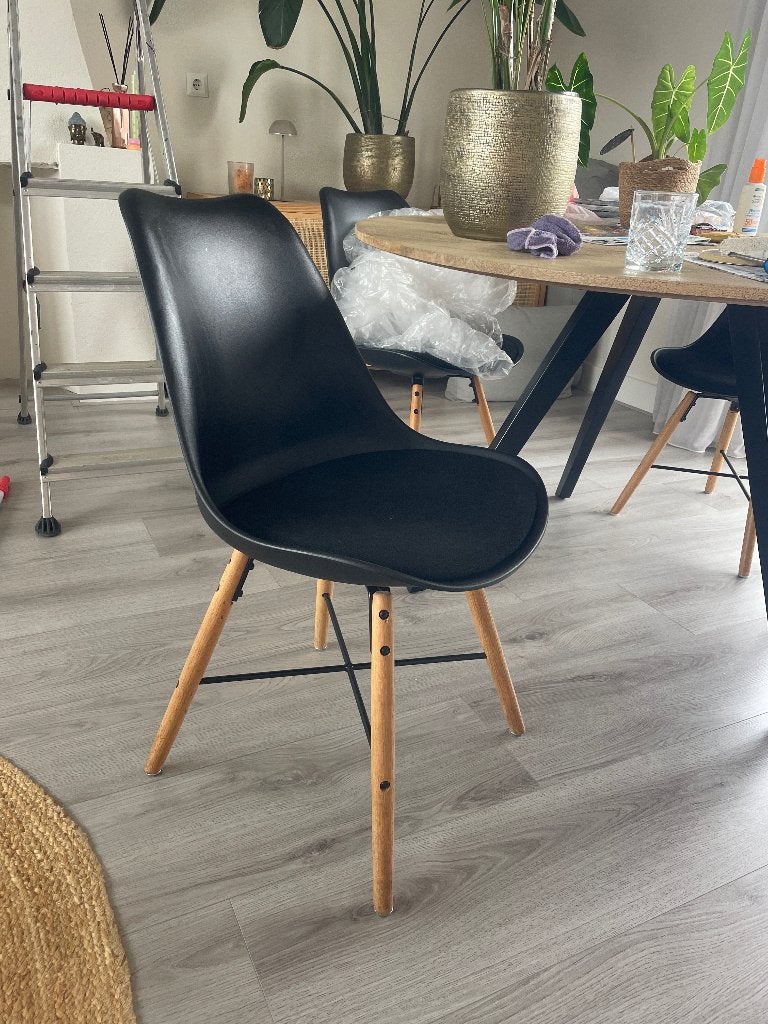 Eetkamer stoelen, Ophalen, Gebruikt, Zwart, Stof