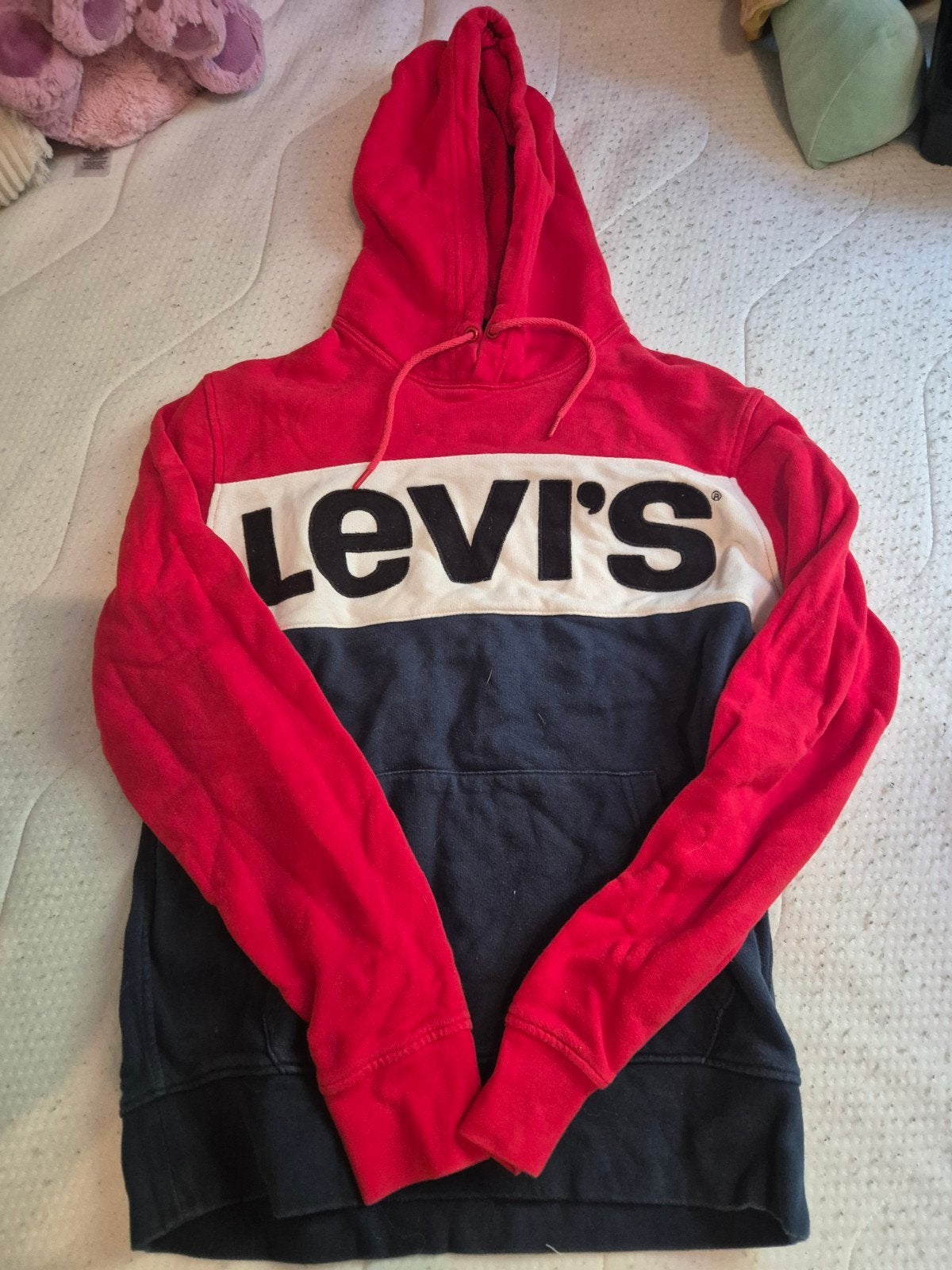 Levi's hoodie rood/blauw/wit maat M, Ophalen, Gedragen, Levi's