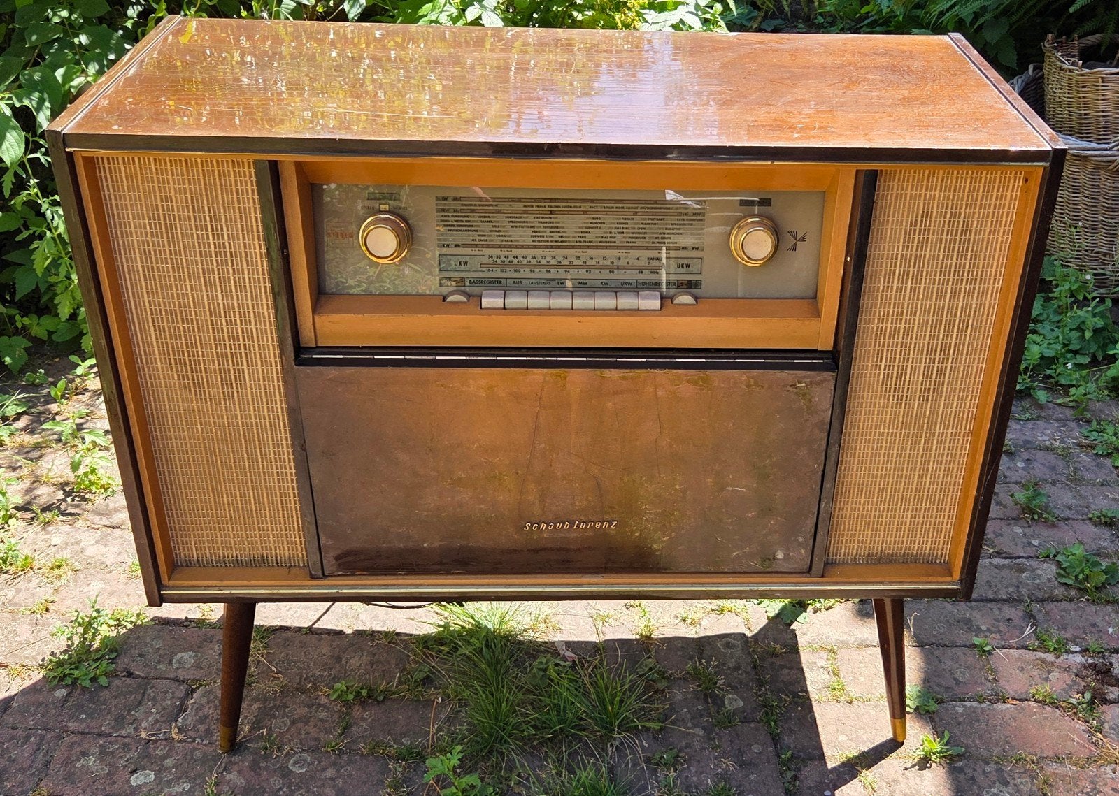 Prachtige Vintage Musiktruhe: Schaub-Lorenz Balalaika Stereo, Antiek en Kunst, Antiek | Tv's en Audio, Ophalen