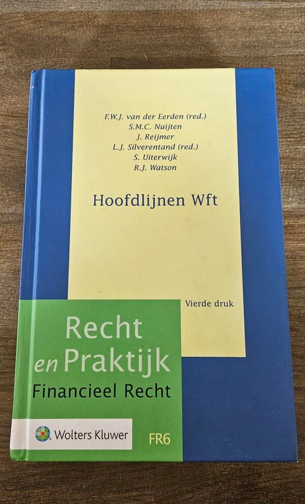 Hoofdlijnen Wft - Recht en Praktijk Financieel Recht, Ophalen of Verzenden, Alpha, Gelezen, WO