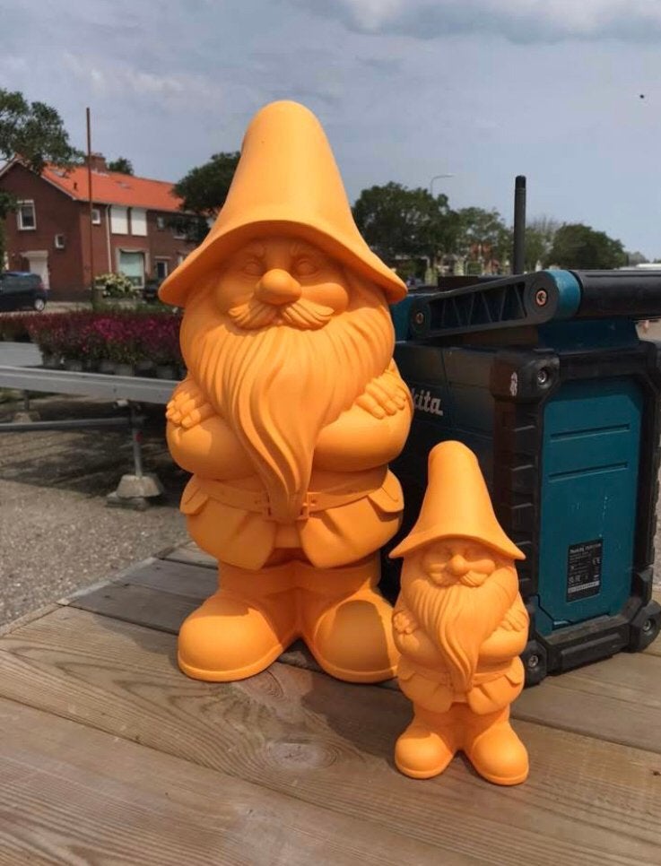 Nieuw groot & klein model oranje tuinkabouter, Tuin en Terras, Ophalen, Nieuw, Kunststof