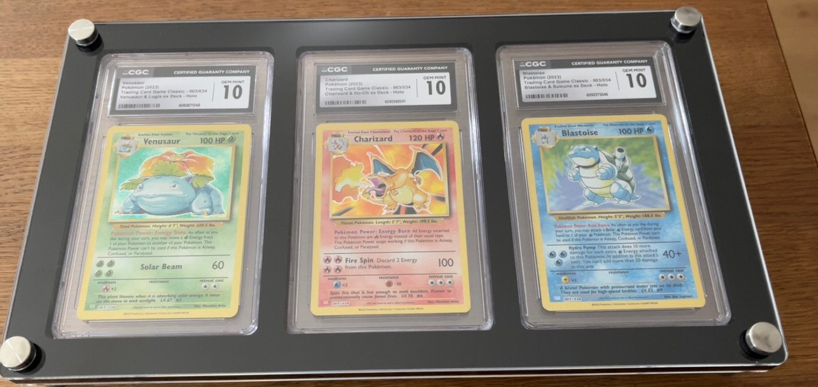 Charizard, Venausaur, Blastoise *GRADED 10’S*, Ophalen of Verzenden, Zo goed als nieuw