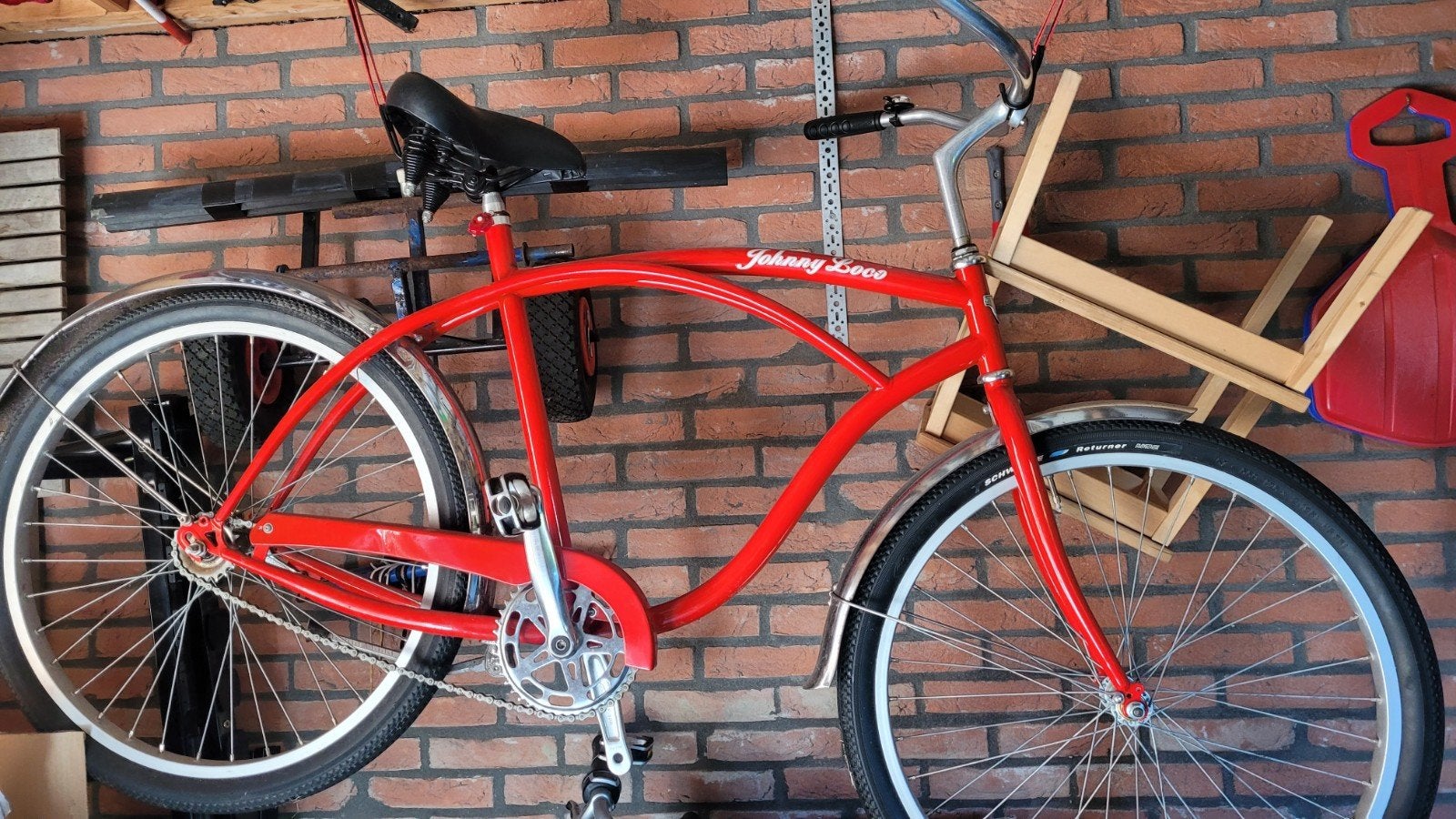 Jonny Loco Fiets - Stijlvolle Cruiser, Terugtraprem, Gebruikt, 53 tot 57 cm, Ophalen