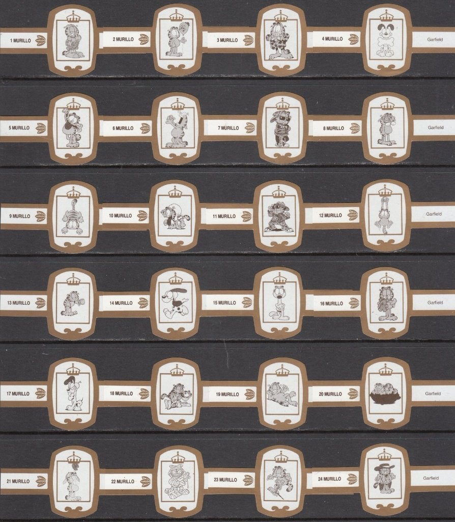 Sigarenbandjes van Garfield, Murillo 1-24 wit-goud, Ophalen of Verzenden, Nieuw, Sigarenbandjes