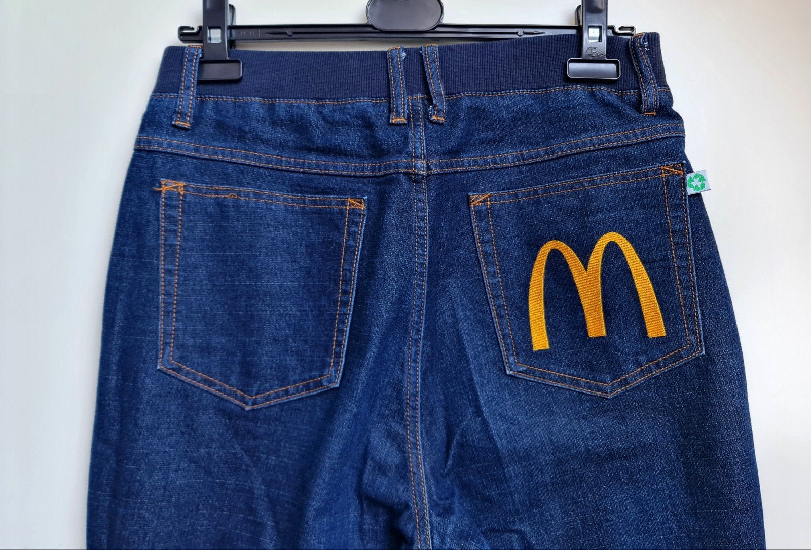 McDonald's werkbroek jeans maat S 36 blauw goede staat, Ophalen, Gebruikt, Gebruiksvoorwerp