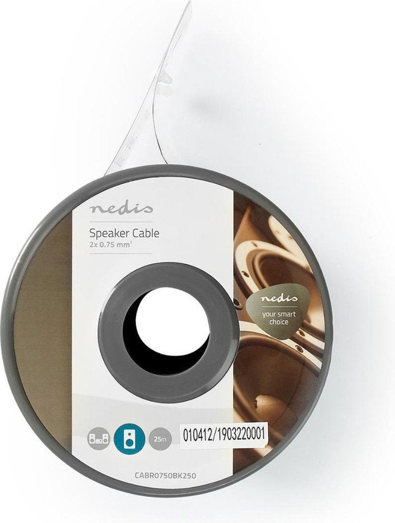 Nedis 2 x 0.75 mm² Koper (Speaker kabel) *Nieuw*, Nedis, Info@Nedis.nl, Nieuw, Ophalen of Verzenden