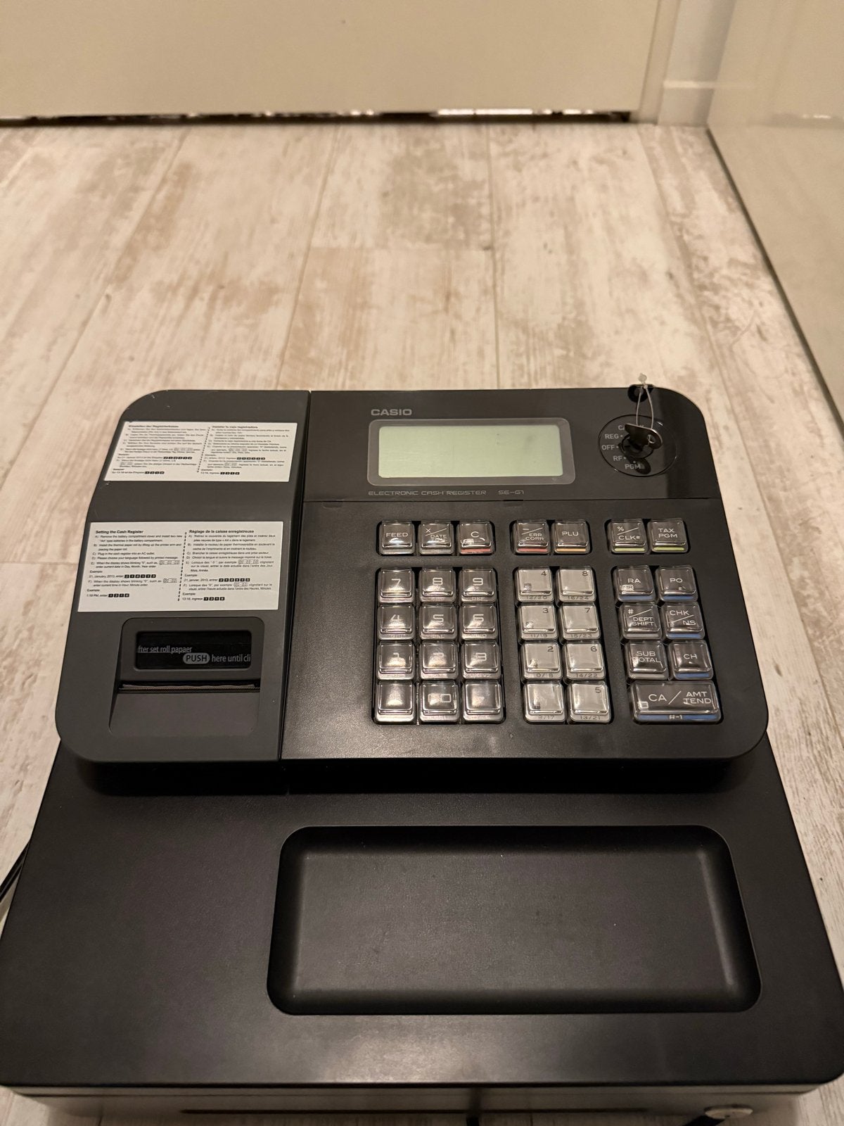 Casio SE-G1 Elektronische Kassa met Kassalade, Ophalen