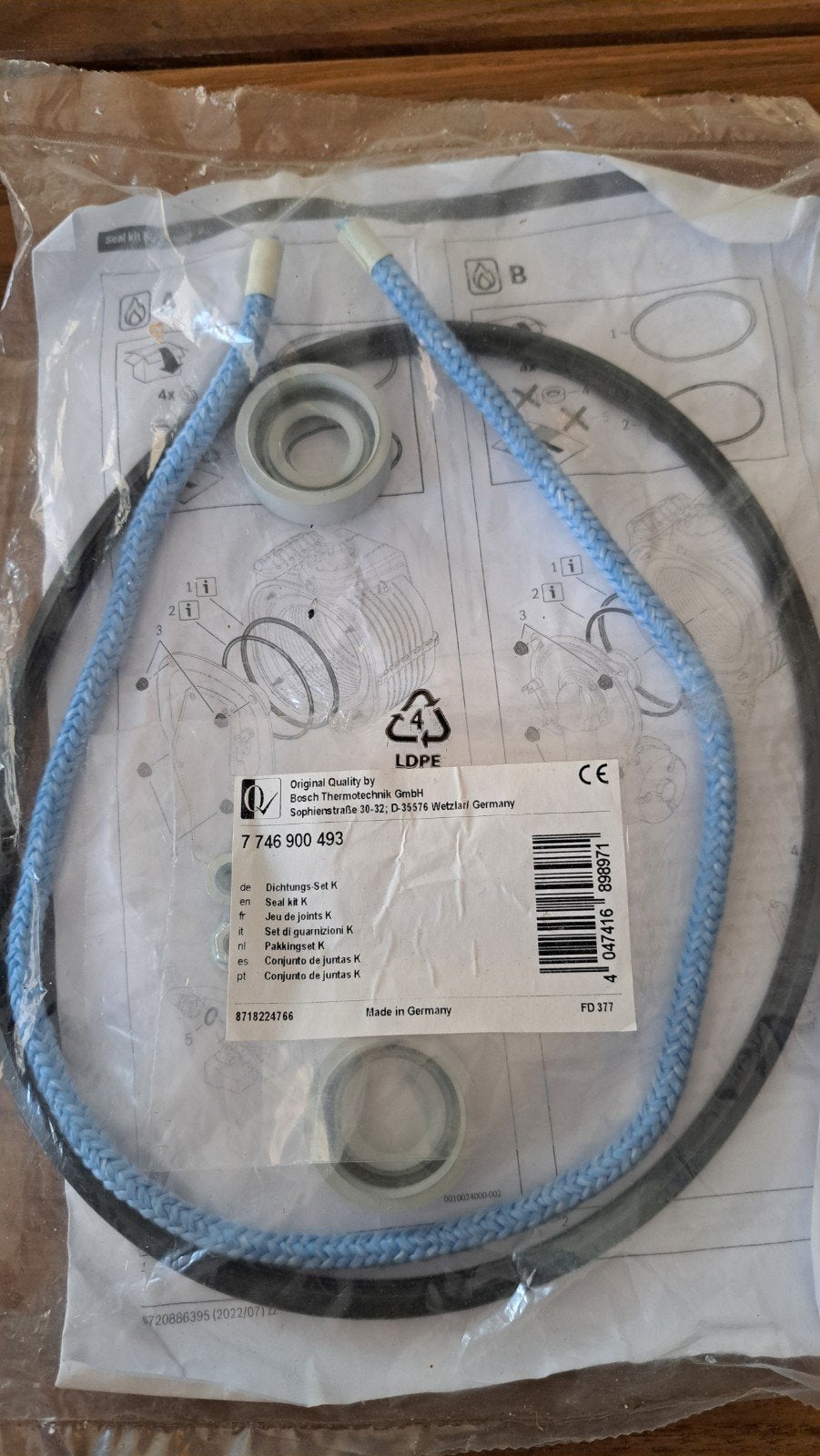 Bosch Thermotechnik Dichtings-Set K / Seal kit K, Ophalen of Verzenden