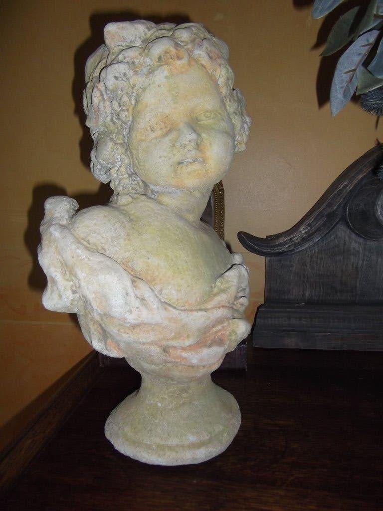 *Franse antieke buste tuinornament*, Ophalen of Verzenden