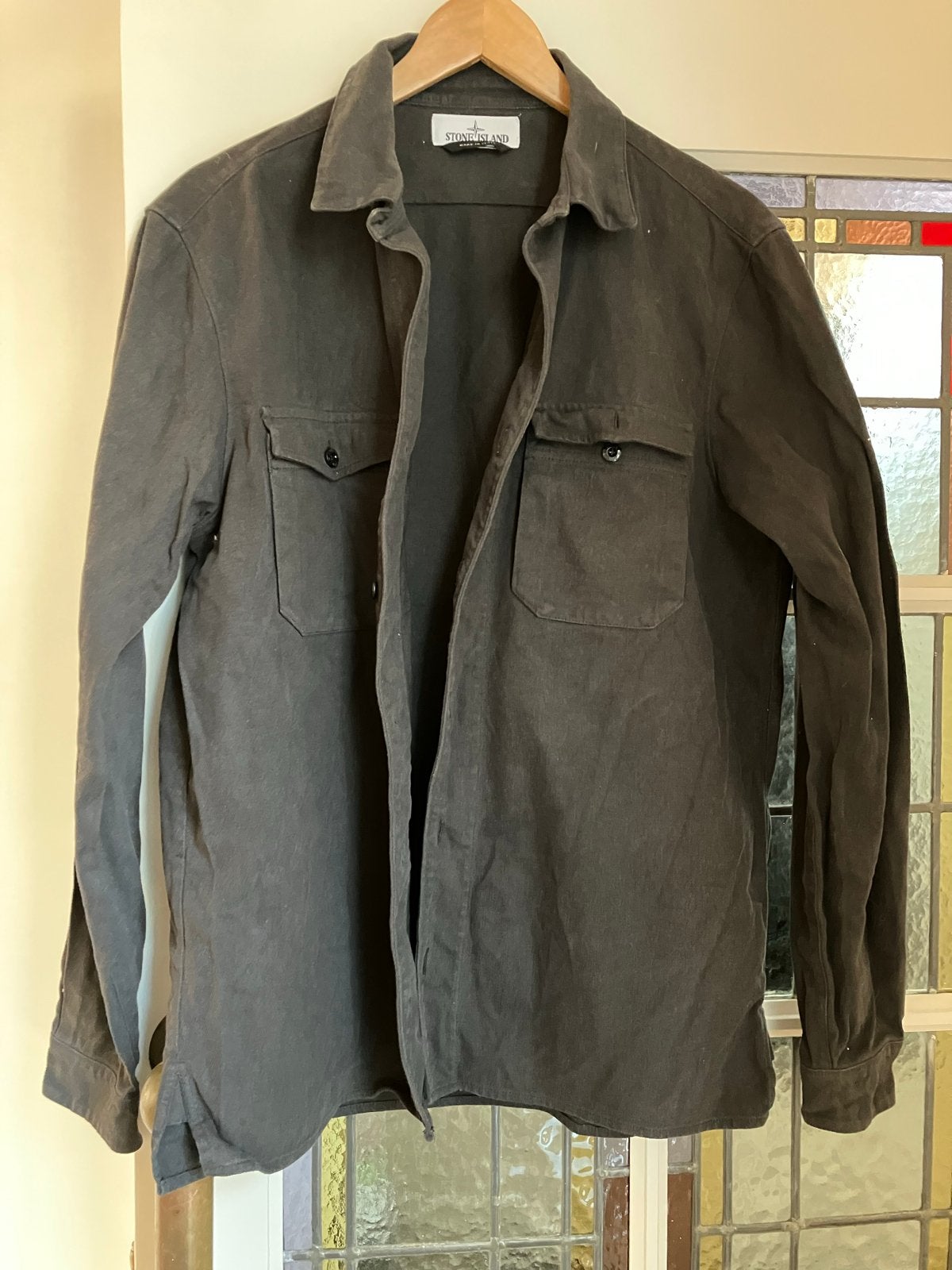 Stone Island overshirt maat L - Zo goed als nieuw, Ophalen of Verzenden, Zo goed als nieuw, Grijs, Halswijdte 41/42 (L)