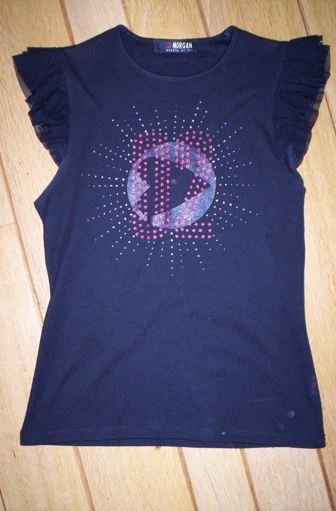 MORGAN t- shirt zwart met hart maat S, Kleding | Dames, Zwart, Zo goed als nieuw, Korte mouw, Morgan