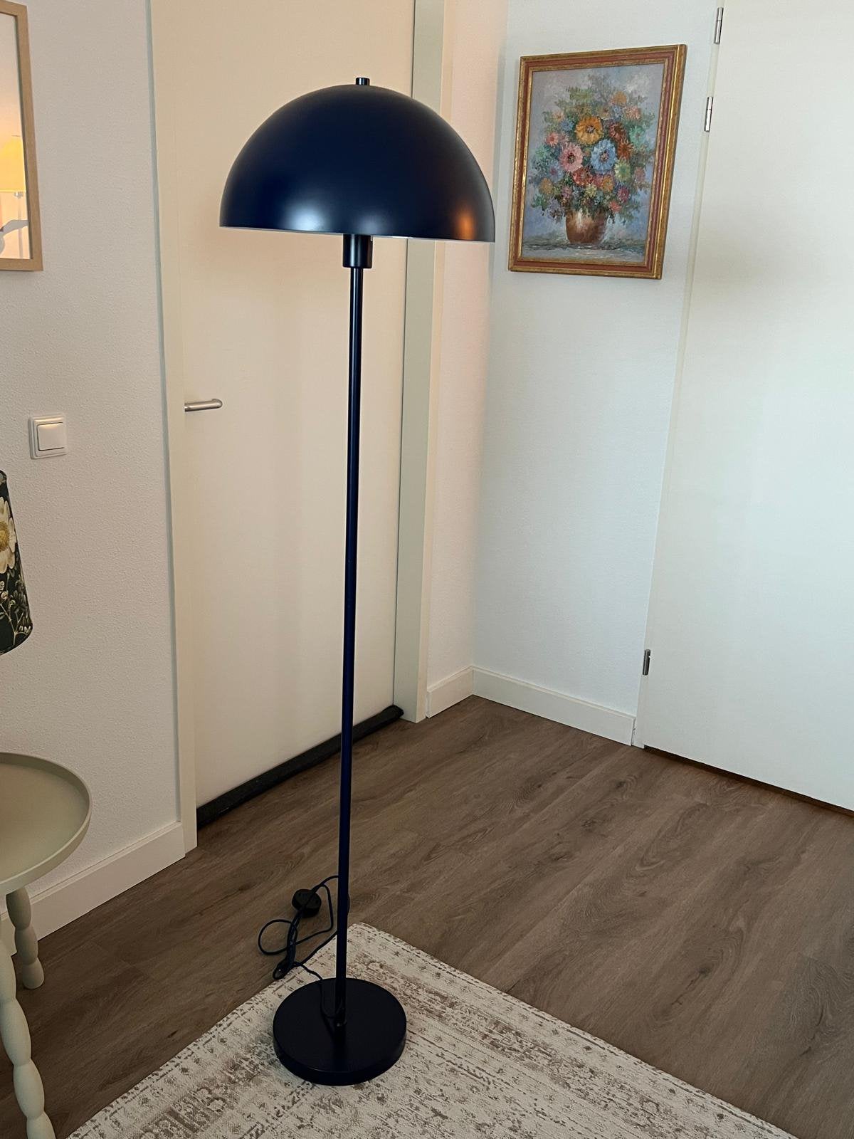 Blauw metaal staande lamp., Ophalen, Gebruikt, Metaal, Modern