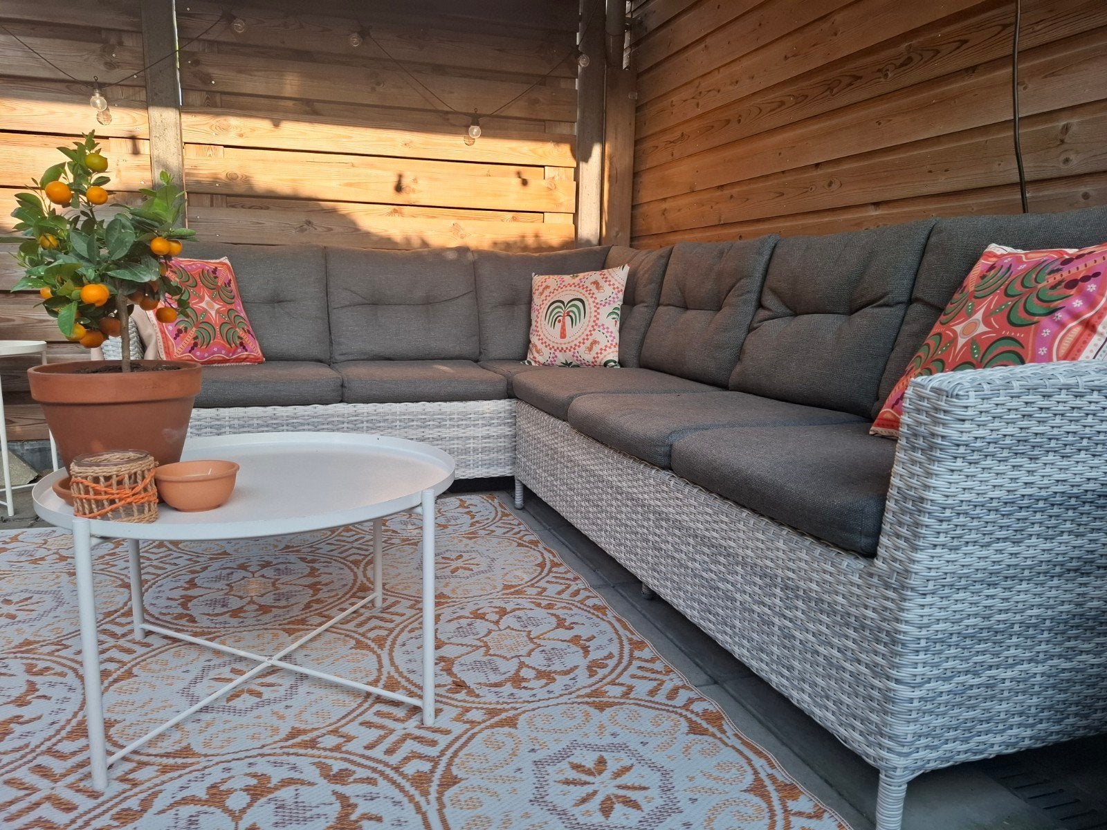 Loungebank van Intratuin., Tuin en Terras, Ophalen, Gebruikt, 6 zitplaatsen, Loungeset