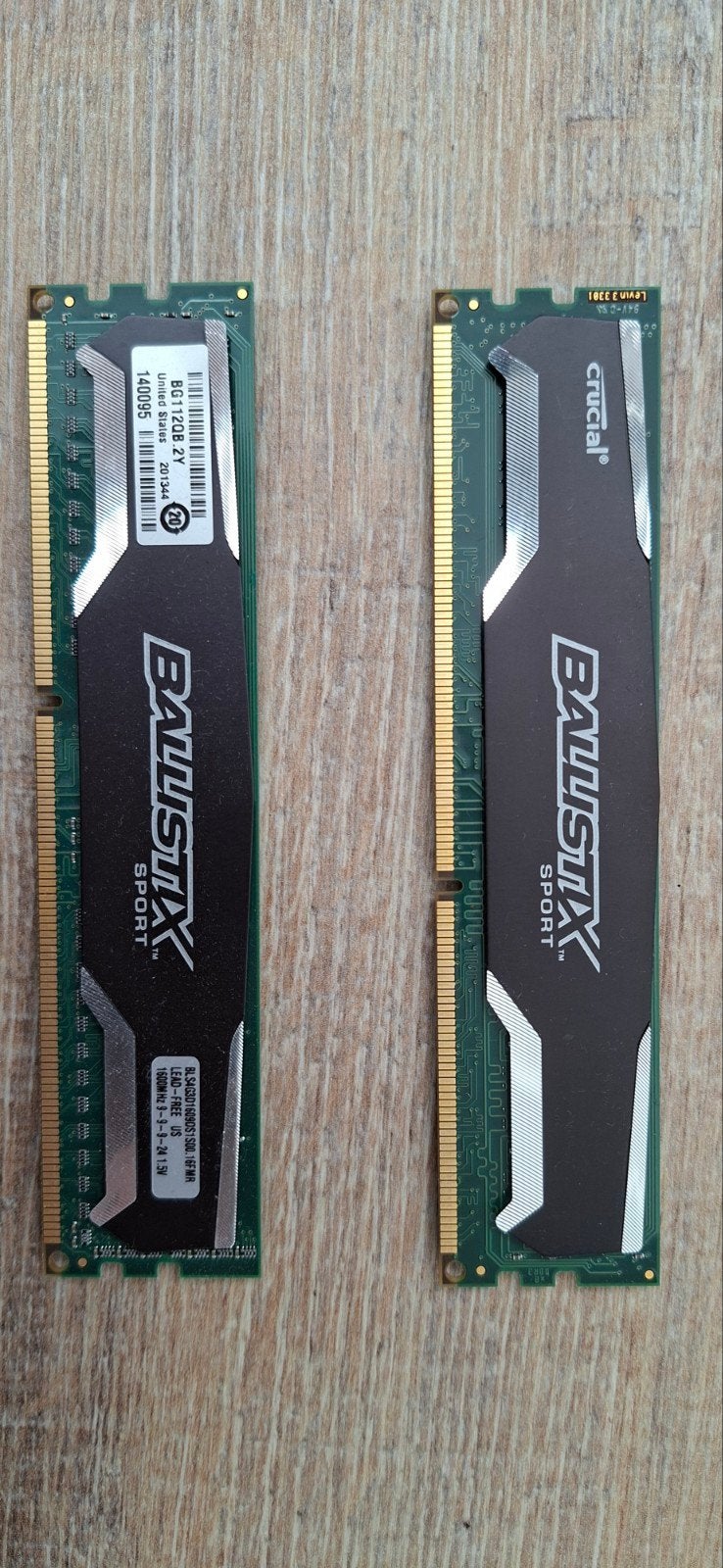 Crucial Ballistix Sport 8GB DDR3 RAM (2x4GB) 1600MHz, Computers en Software, RAM geheugen, Gebruikt, 8 GB, DDR3, Ophalen of Verzenden