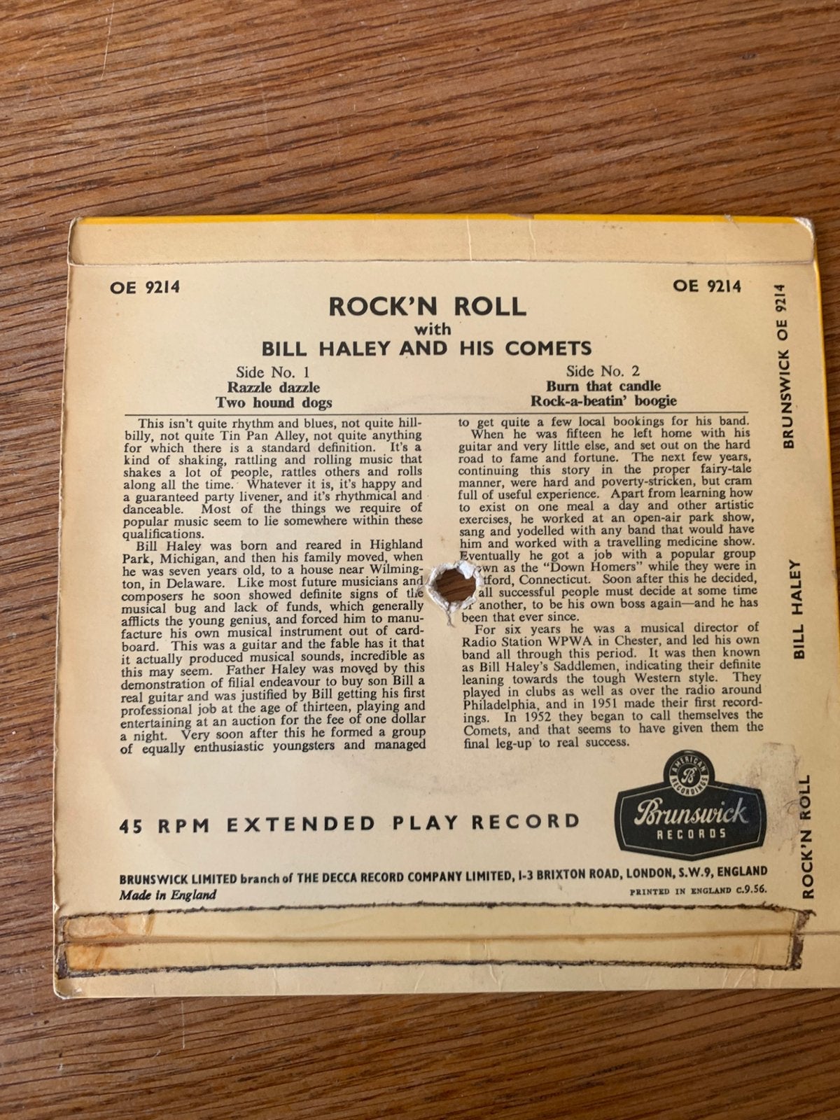 Edith piaf en bill haley, Ophalen of Verzenden, Zo goed als nieuw, Pop