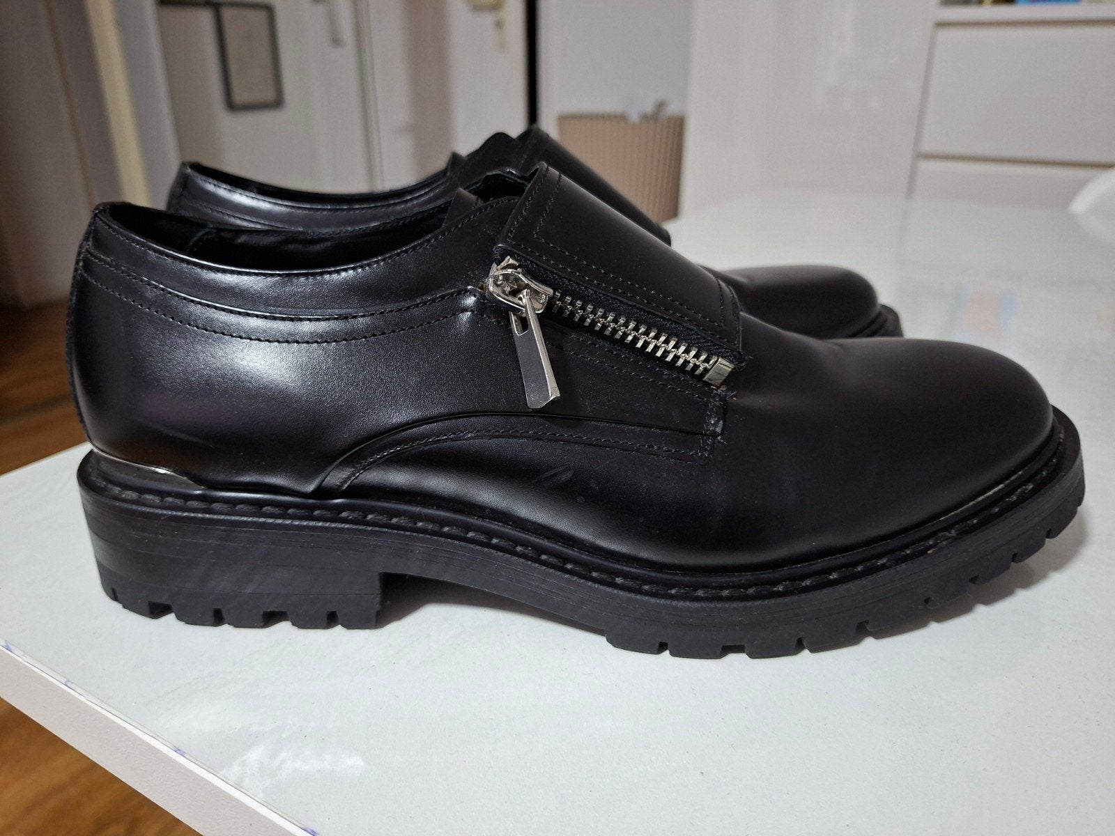 Nieuwe Zara herenschoenen met rits - Maat 44, Zara, Zwart, Nieuw, Ophalen of Verzenden