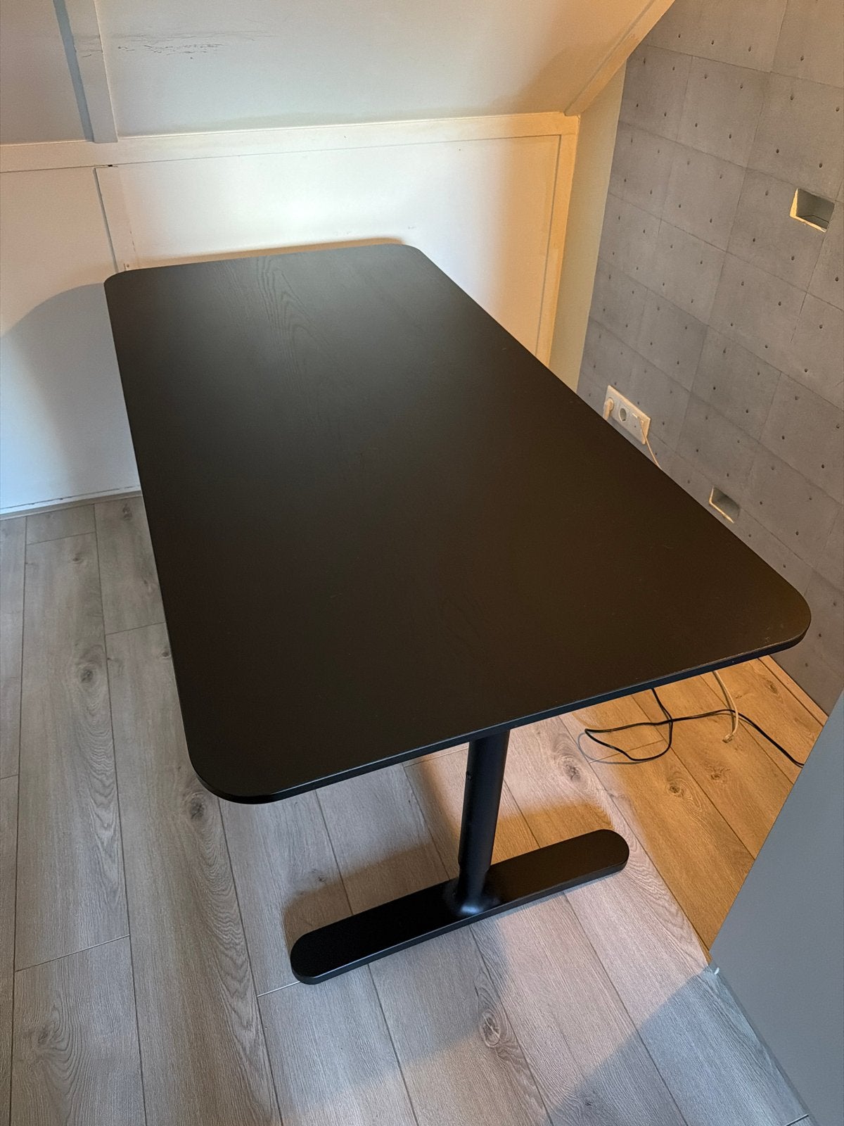 IKEA Bekant bureau - Zwart, Ophalen, Zwart, 160 cm, Gebruikt
