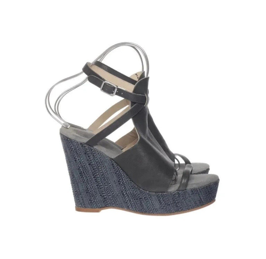 Filippa K Sleehakken Blauw/Grijs Maat 39 Nieuw, Verzenden, Nieuw, Sandalen of Muiltjes, Filippa K