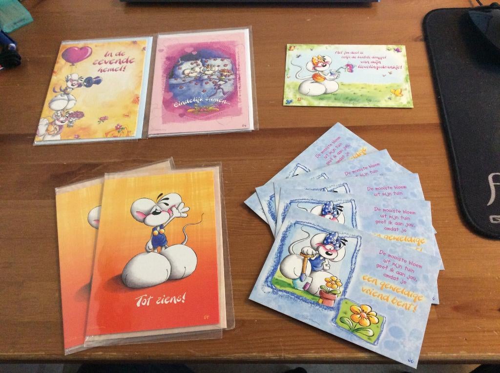 Vintage Diddl wenskaarten nieuw. set van 10, Ophalen of Verzenden, Nieuw, Papier, Kaart of Schrift