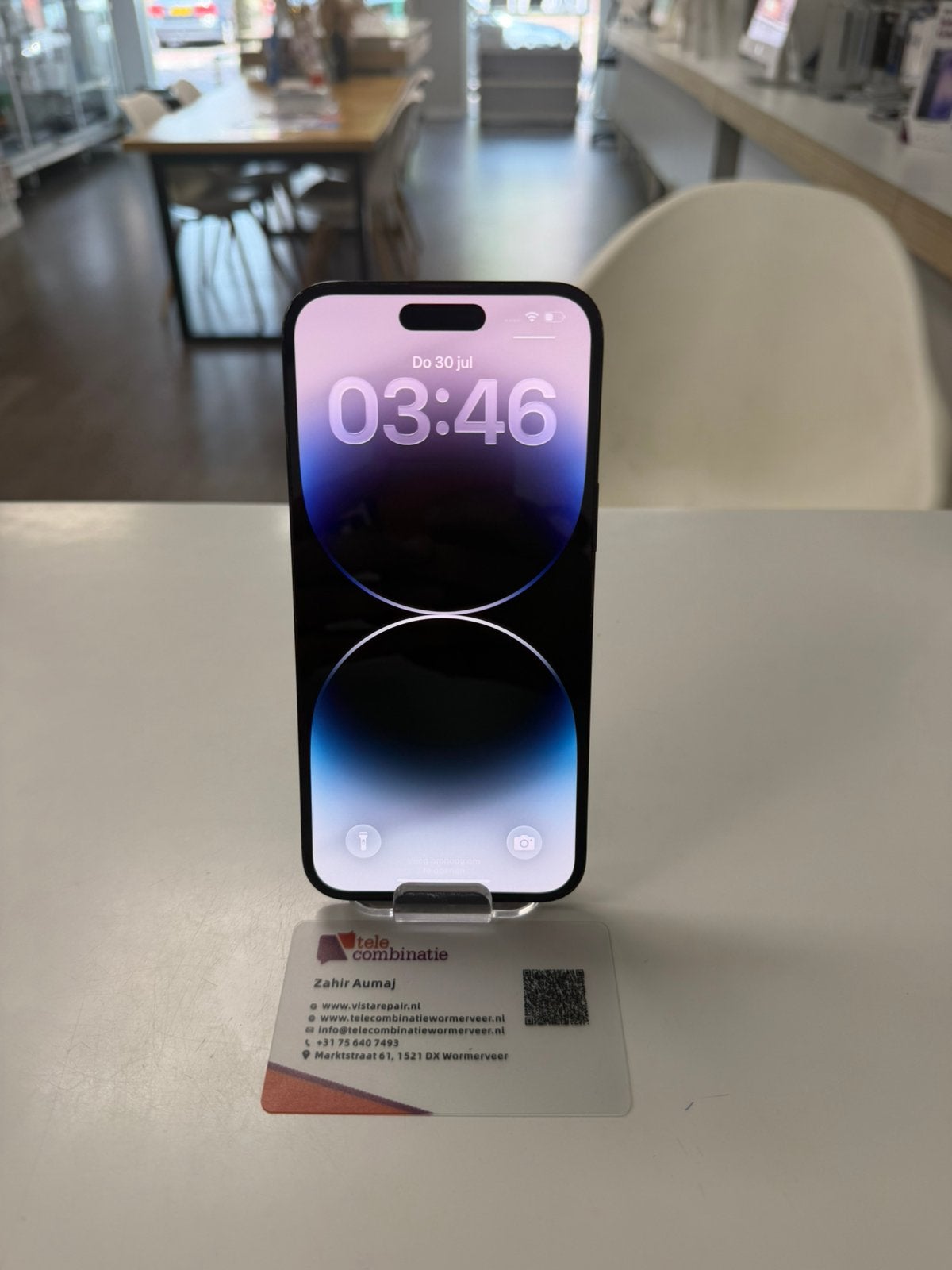 Apple iPhone 14 Pro Max 128GB Zwart | 100% Batterij, Ophalen, Zo goed als nieuw, Apple